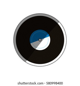 Vintage vinyl music icon vector illustration graphic design