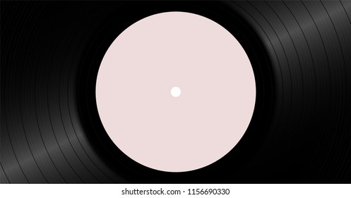 Vintage vinyl record background. Retro music background template