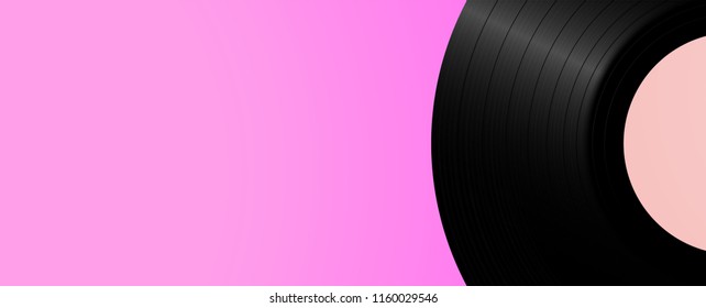 Vintage vinyl record background. Retro music background template