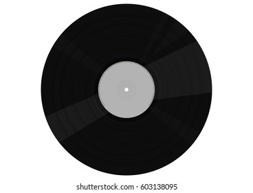 Vintage vinyl record. Flat vector.