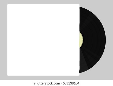 Vintage vinyl record. Flat vector.