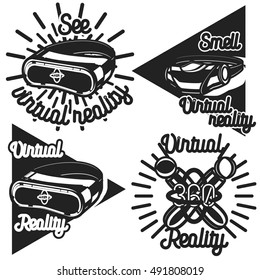 Vintage Virtual Reality emblems