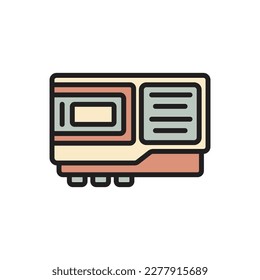 Vintage Voice Recorder Icon Vector Illustrator
