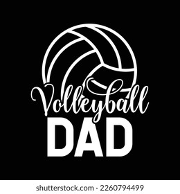 Vintage Volleyball Dad svg design