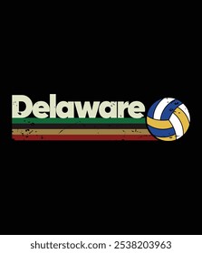 Vintage Voleibol Delaware City Retro Stripes