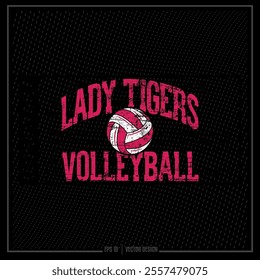 Vintage Volleyball, Volleyball, Team, Game, Player, Ball, Sports, Sports Ball, Ball, Tiger, Tiger Sports, Mascot