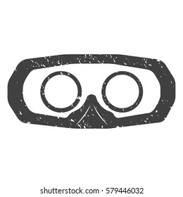 vintage VR glasses for smartphone vector illustration. Virtual reality 