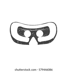 vintage VR headset icon. vector
