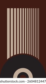 Vintage Vynil Background Line Color Retro