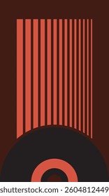Vintage Vynil Background Line Color Retro