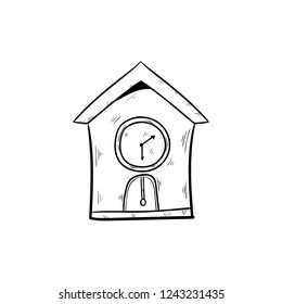 vintage wall clock doodle