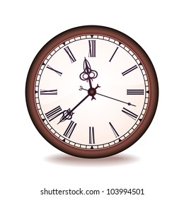 Vintage wall clock with the Roman figures