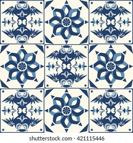 Vintage wall tiles pattern