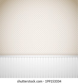 Vintage wall with wooden panels