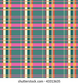 Vintage wallpape in checkered