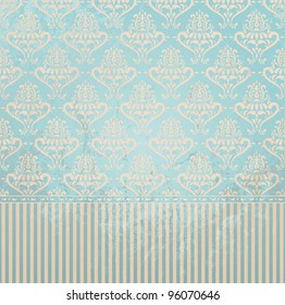 Vintage wallpaper in grunge style. Grunge effect can be removed. EPS 8 vector illustration.