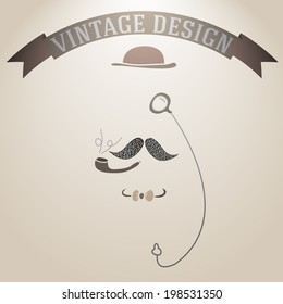 Vintage wallpaper at light background