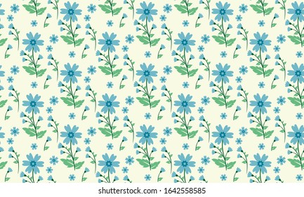 Vintage wallpaper for spring, with beautiful leaf and flower background.