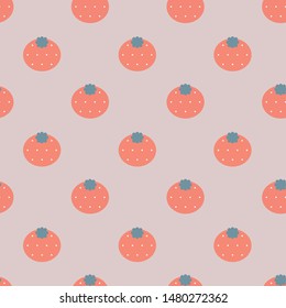 A vintage, warm-feeling pattern with cute tangerines listed consecutively.