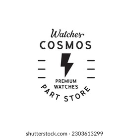 vintage watch Logo design illustration for watch company.combine classic and modern elements.19