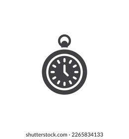 Vintage watch vector icon. filled flat sign for mobile concept and web design. Pocket watch glyph icon. Symbol, logo illustration. Vector graphics