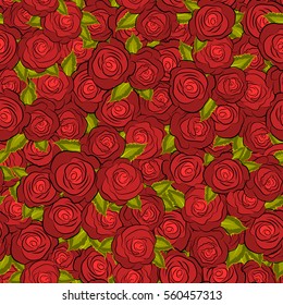 Vintage watercolor floral vector wedding invitation with abstract English roses, botanical natural red rose seamless pattern.