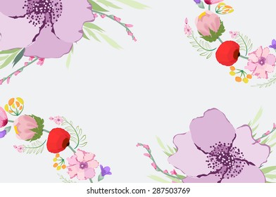 vintage watercolor flowers