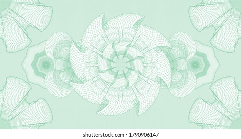Vintage watermark. wavy subtle curves. Vector illustration. Complex design. 