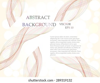 Vintage wave  background / template / slide, lace tape / ribbon with big circles,stylish design