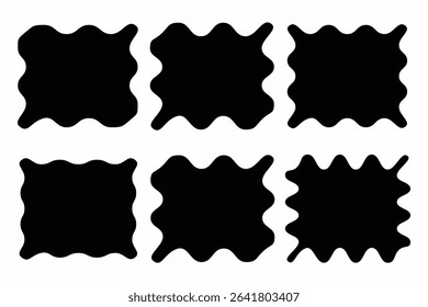 Vintage wavy border frame shape vector illustrationwhite background