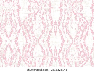 Vintage fundo listrado ondulado. geométrico angustiado Vetor damasco ilustração com fundo rosa. Padrão de repetição de textura de geometria de alta definição em textura criativa.