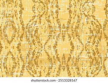 Vintage fundo listrado ondulado. geométrico angustiado Vetor damasco ilustração com fundo amarelo. Padrão de repetição de textura de geometria de alta definição em textura criativa.