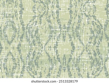 Vintage fundo listrado ondulado. geométrico angustiado Vetor damasco ilustração com fundo verde claro. Padrão de repetição de textura de geometria de alta definição em textura criativa.