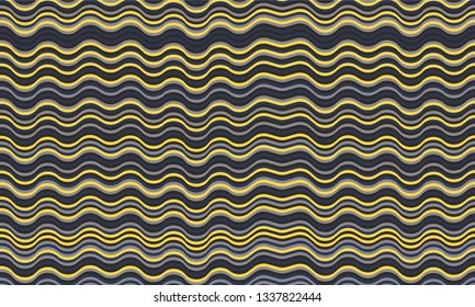 Vintage wavy stripes background. Waves, curve lines ripple texture.  