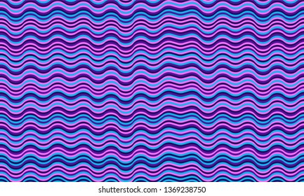 Vintage wavy stripes background. Waves, curve lines ripple texture. Card background pattern vector. Curved stripes wavy ribbons vector. Colorful wave ripple line art.