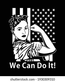 Vintage We Can Do It Poster Vector Illustration