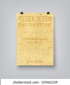 Vintage weathered canvas poster
