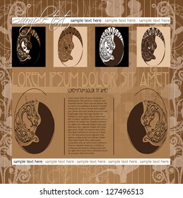 Vintage web template design - vector illustration