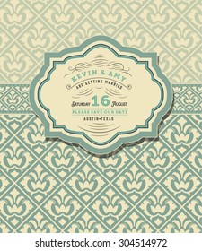 Vintage wedding card