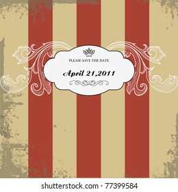 vintage wedding card