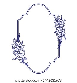 Diseño de monograma de cresta de boda vintage