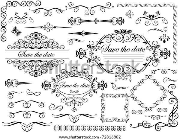 Vintage wedding design\
elements