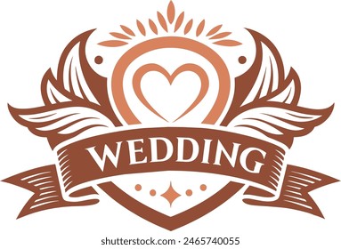 vintage wedding and wedding fashion style logo icon. printable Vector artwork illustration image 8