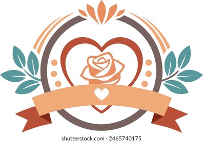 vintage wedding and wedding fashion style logo icon. printable Vector artwork illustration image 6