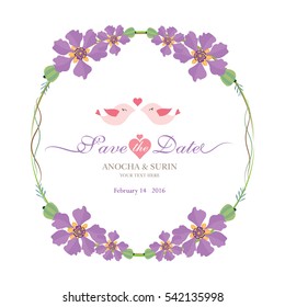 Vintage Wedding Flora design element- illustration
