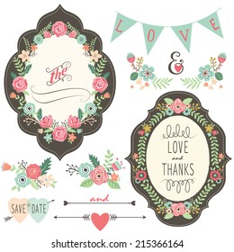 Vintage Wedding Flora Frame