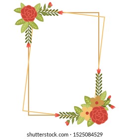 Vintage Wedding Geometric floral frames Collections.
flowers isolated on white background for Wedding, anniversary, birthday and party.
Design for banner, poster, card, invitation and scrapbook.