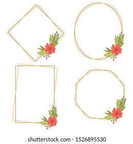 Vintage Wedding Geometric floral frames Collections.
flowers isolated on white background for Wedding, anniversary, birthday and party.
Design for banner, poster, card, invitation and scrapbook.