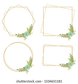 Vintage Wedding Geometric floral frames Collections.
flowers isolated on white background for Wedding, anniversary, birthday and party.
Design for banner, poster, card, invitation and scrapbook.