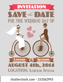 Vintage wedding invitation 2